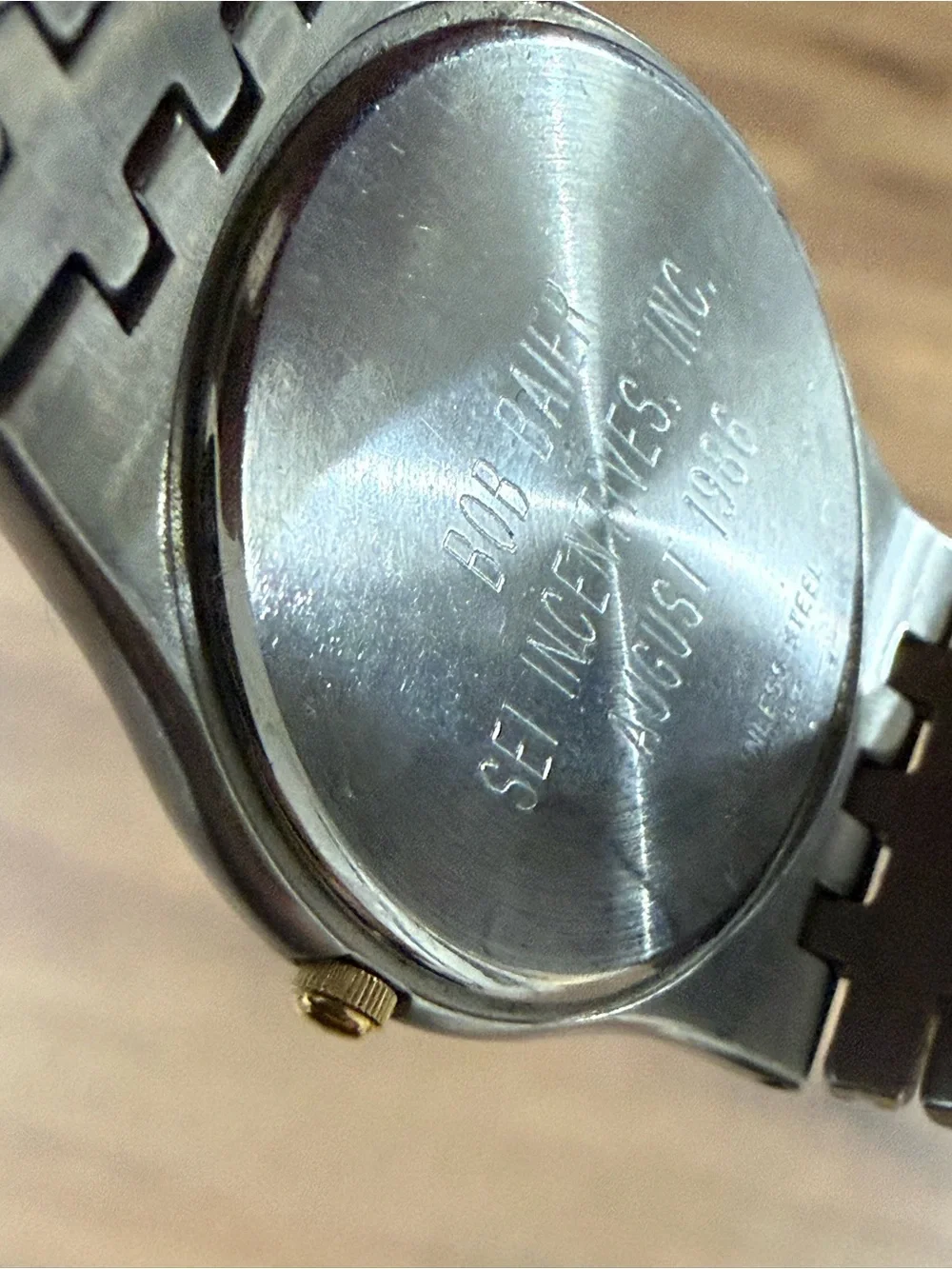 Vintage Longines Laureate Two-Tone Quartz Watch 33-34mm Swiss HT4509